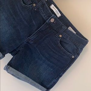Banana Republic Dark Wash Roll-Up Shorts